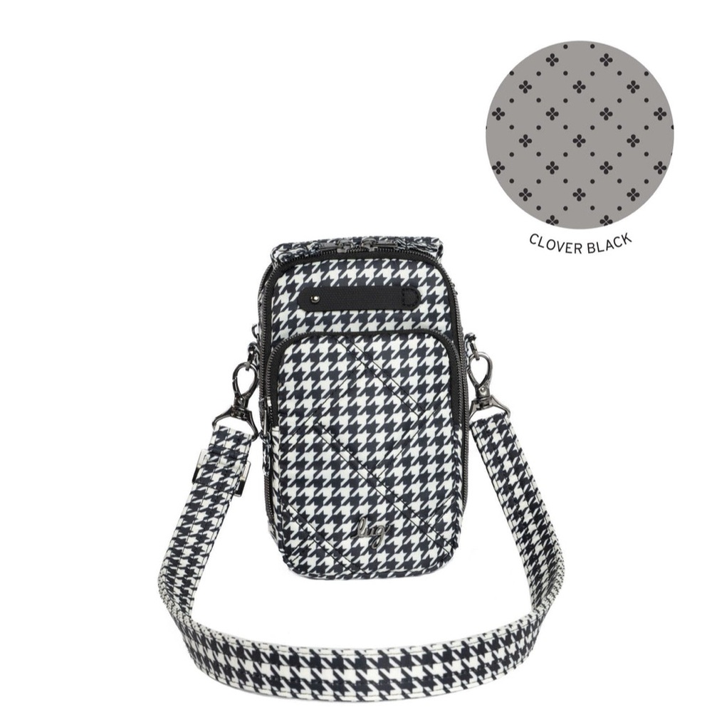 Lug Skeeter Mini Bridge Convertible Crossbody Bag NWT Micro Houndstooth …